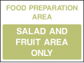 Food Prep Area / Salad And Fruit Area Only